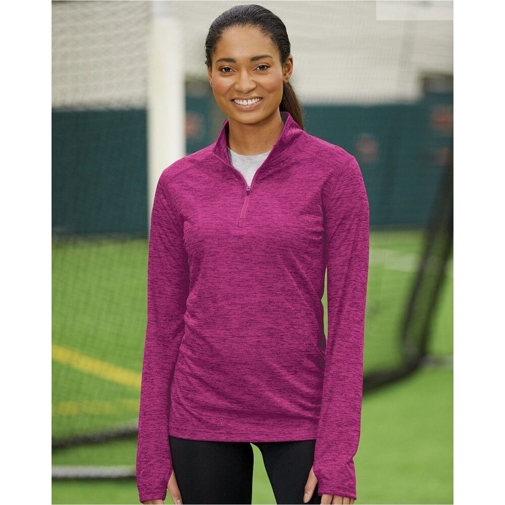 Gymshark Womens Size Small 1/4 Zip Pullover Heathered Pink Activewear Top